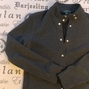 Lauren Ralph Lauren Cotton Snap Button Jacket S